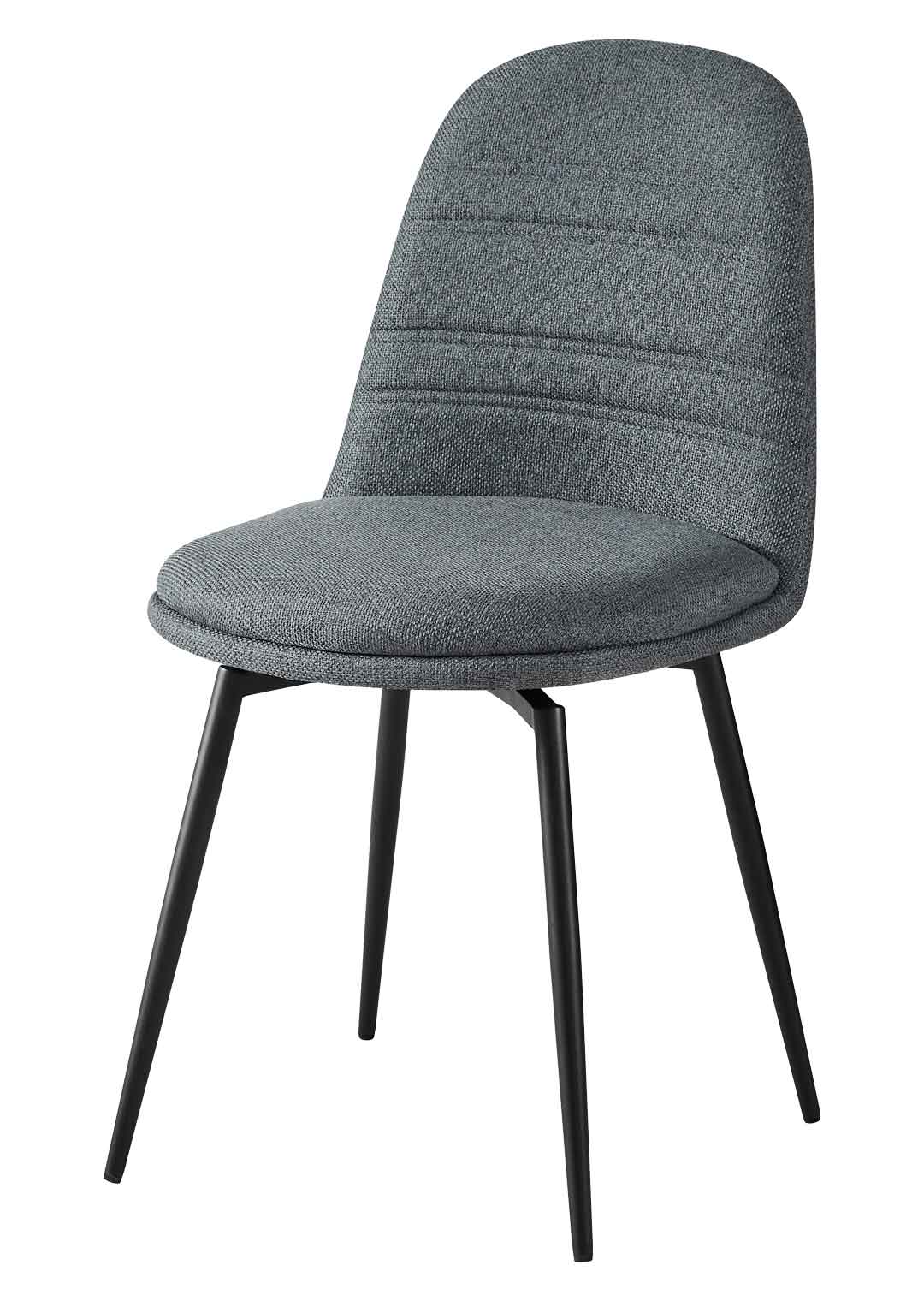Polsterstuhl grau 360° drehbar Webstoff - LUMOS 
